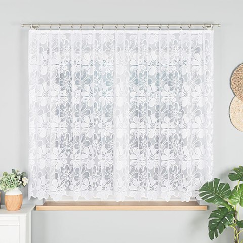 PATRYCJA Firanka żakardowa gotowa, 160x300cm, kolor biały 049516/FBP/001/300160/1