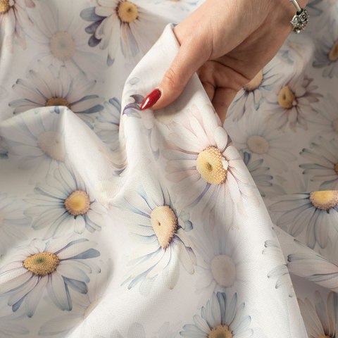 STOKROTKI Tkanina na zasłony OXFORD WODOODPORNY, szer.145cm, kolor różowy/niebieski D00206/OXW/001/145000/1