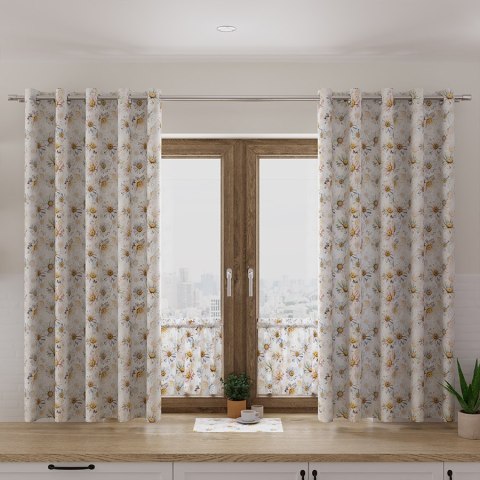 STOKROTKI Tkanina na zasłony OXFORD WODOODPORNY, szer.145cm, kolor różowy/niebieski D00206/OXW/001/145000/1