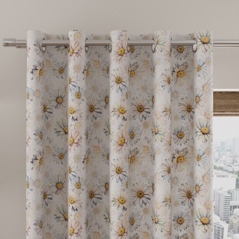 STOKROTKI Tkanina na zasłony OXFORD WODOODPORNY, szer.145cm, kolor różowy/niebieski D00206/OXW/001/145000/1