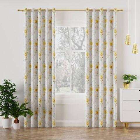 WIOSENNA POLANA Tkanina na zasłony OXFORD WODOODPORNY, szer.145cm, kolor żółty D00208/OXW/001/145000/1