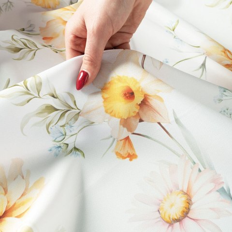 WIOSENNA POLANA Tkanina na zasłony OXFORD WODOODPORNY, szer.145cm, kolor żółty D00208/OXW/001/145000/1