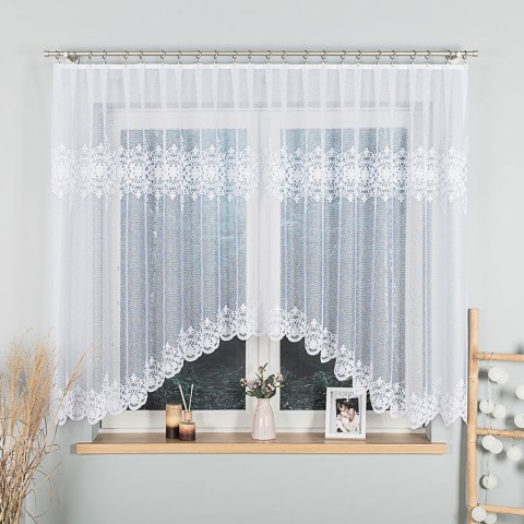 ŻANETA Firanka żakardowa gotowa, 155x350cm, kolor biały 181043/FBL/001/350155/1