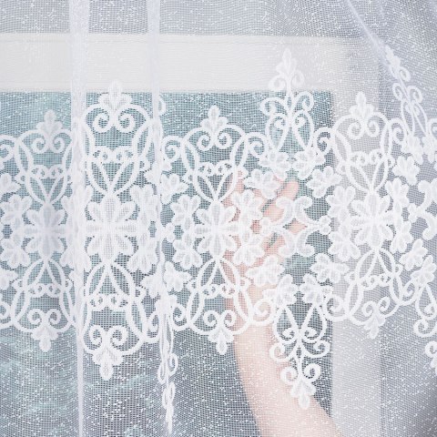 ŻANETA Firanka żakardowa gotowa, 155x350cm, kolor biały 181043/FBL/001/350155/1