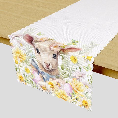 BARANEK W KWIATACH Bieżnik NINA WODOODPORNA, 38x140cm, kolor żółty PWI224/KSP/C01/038140/1