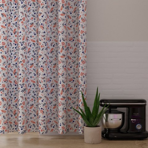 WIOSENNE KWIATUSZKI Tkanina na zasłony OXFORD WODOODPORNY, szer. 145cm, kolor 004 granatowy D00209/OXW/004/145000/1