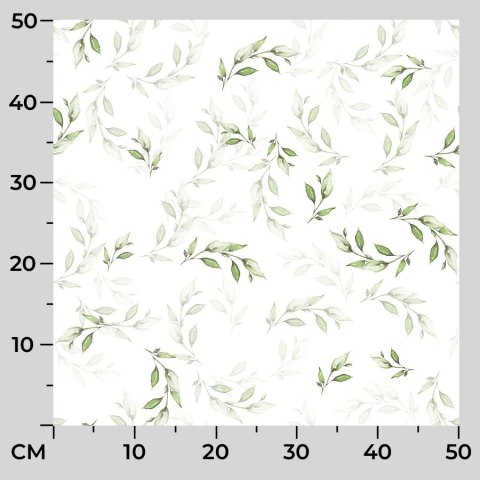 WIOSENNE LISTKI Tkanina dekoracyjna OXFORD WODOODPORNY, szer. 145cm, kolor 002 zielony D00210/OXW/002/145000/1