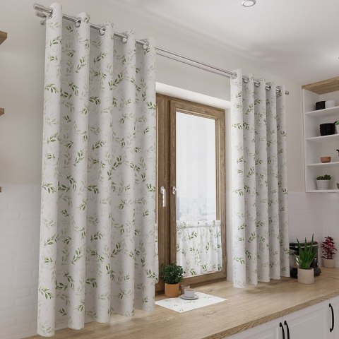 WIOSENNE LISTKI Tkanina dekoracyjna OXFORD WODOODPORNY, szer. 145cm, kolor 002 zielony D00210/OXW/002/145000/1