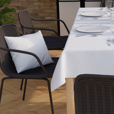 WIOSENNY PIKNIK MELANŻ Tkanina dekoracyjna OXFORD WODOODPORNY, szer. 145cm, kolor 003 niebieski D00219/OXW/003/145000/1