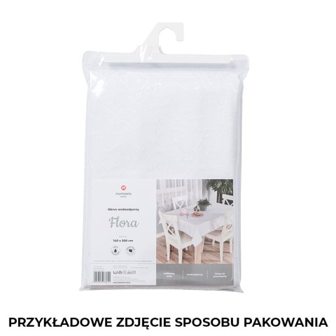FLORA Obrus okrągły wodoodporny, fi 160cm, kolor kremowy 004790/000/C12/160000/1