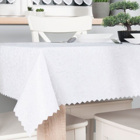 FLORA Tkanina dekoracyjna wodoodporna, szer. 165cm, kolor biały 004790/TDW/001/165000/1