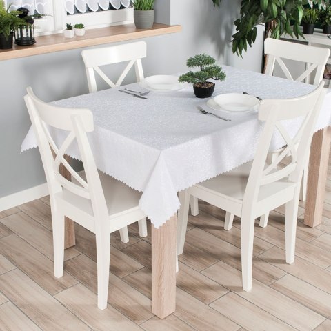 FLORA Tkanina dekoracyjna wodoodporna, szer. 165cm, kolor biały 004790/TDW/001/165000/1