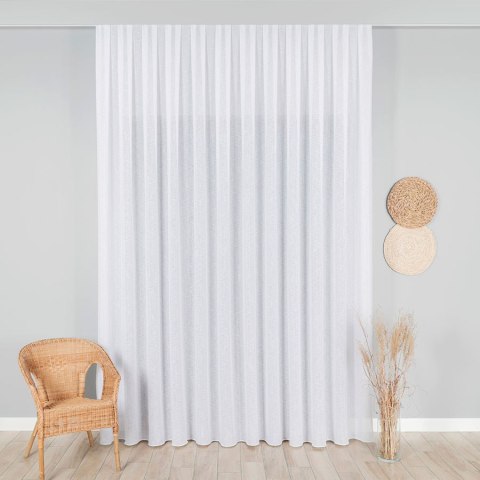 Firanka fantazyjna trudnopalna z ołowianką, wys. 300cm, kolor biały 002022/FRE/001/000300/1