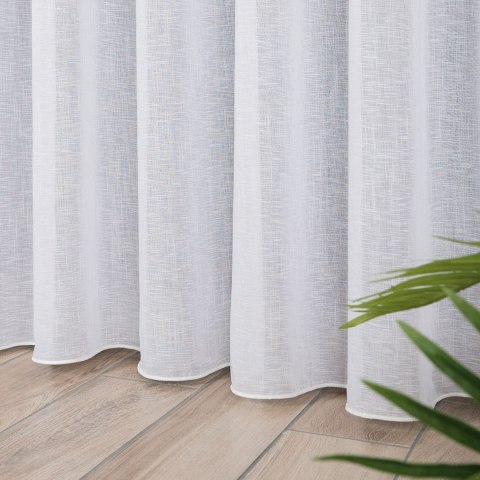 Firanka fantazyjna trudnopalna z ołowianką, wys. 300cm, kolor biały 002022/FRE/001/000300/1