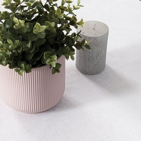 PELA Tkanina obrusowa wodoodporna, szer. 164cm, kolor biały TORENA/206/001/164000/1