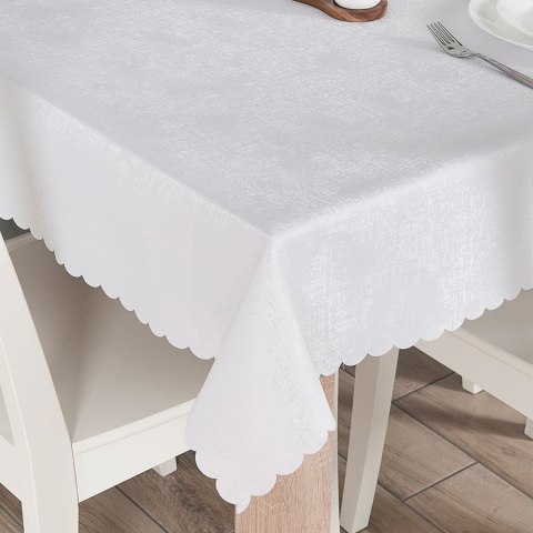 PELA Tkanina obrusowa wodoodporna, wys. 330cm, kolor biały TORENA/206/001/000330/1
