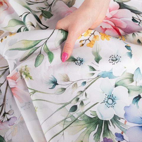 WIOSENNY OGRÓD Tkanina na zasłony OXFORD WODOODPORNY wzór od góry, wys. 300cm D00184/OXW/G01/000300/1