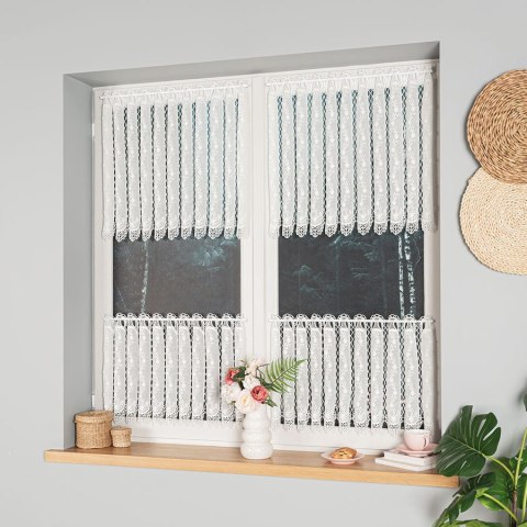 Zazdrostka haftowana panelowa na batyście, wys. 45cm, kolor naturalny 015589/420/011/000045/1