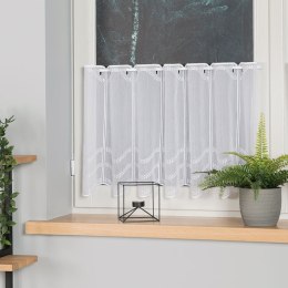 Zazdrostka panelowa haftowana na woalu, wys. 45cm, kolor biały 034606/233/001/000045/1