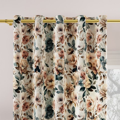 ALBA Tkanina na zasłony VELVET ze wzorem po całości, wys. 300cm, kolor beżowy D00141/VEL/001/000300/1