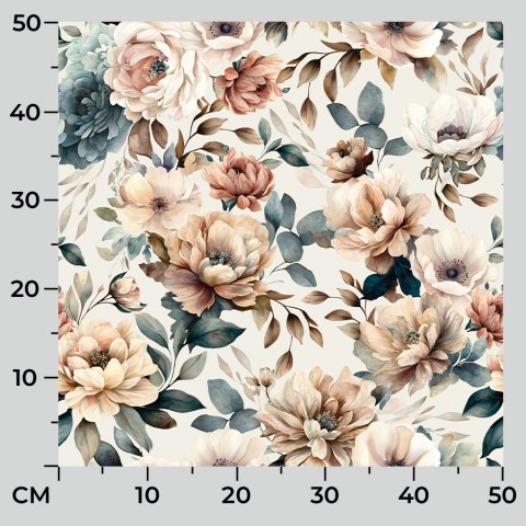 ALBA Tkanina na zasłony VELVET ze wzorem po całości, wys. 300cm, kolor beżowy D00141/VEL/001/000300/1