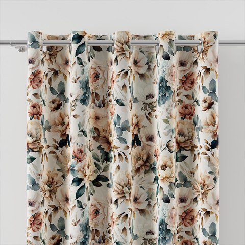 ALBA Tkanina na zasłony VELVET ze wzorem po całości, wys. 300cm, kolor beżowy D00141/VEL/001/000300/1