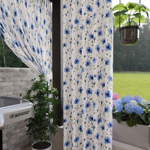 CHABRY Tkanina na zasłony NINA WODOODPORNA, szer.160cm, kolor niebieski D00239/NIW/001/160000/1