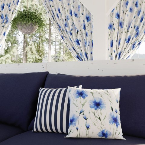 CHABRY Tkanina na zasłony NINA WODOODPORNA, szer.160cm, kolor niebieski D00239/NIW/001/160000/1