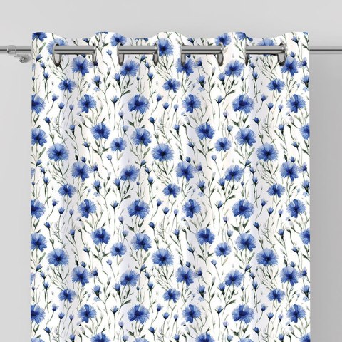 CHABRY Tkanina na zasłony NINA WODOODPORNA, szer.160cm, kolor niebieski D00239/NIW/001/160000/1