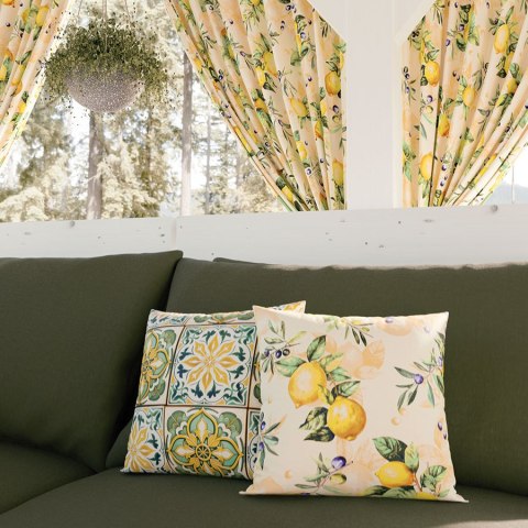 CITRUS Tkanina na zasłony NINA WODOODPORNA, szer. 160cm, kolor żółty D00240/NIW/001/160000/1