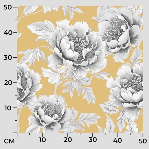 COLETTE Tkanina na zasłony DIMOUT/BLACKOUT, szer. 145cm, kolor żółty D00248/BLC/001/szer. 145000/1