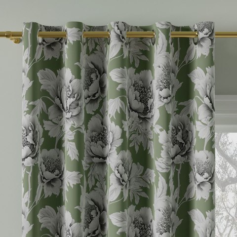 COLETTE Tkanina na zasłony DIMOUT/BLACKOUT, szer. 145cm, kolor zielony D00248/BLC/002/szer. 145000/1