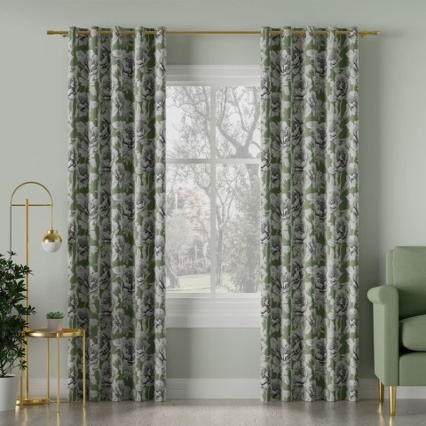 COLETTE Tkanina na zasłony DIMOUT/BLACKOUT, szer. 145cm, kolor zielony D00248/BLC/002/szer. 145000/1