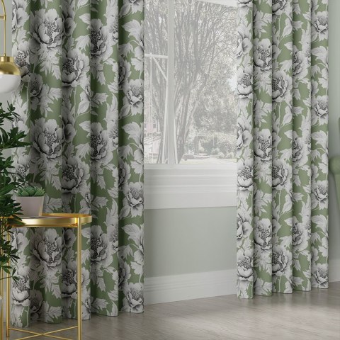 COLETTE Tkanina na zasłony DIMOUT/BLACKOUT, szer. 145cm, kolor zielony D00248/BLC/002/szer. 145000/1