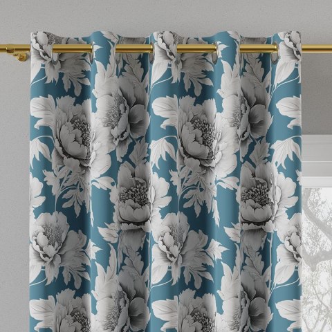 COLETTE Tkanina na zasłony DIMOUT/DIMOUT/BLACKOUT, szer. 145cm, kolor niebieski D00248/BLC/003/szer. 145000/1