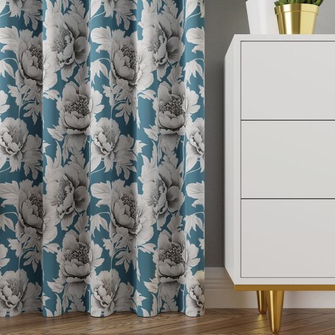 COLETTE Tkanina na zasłony DIMOUT/DIMOUT/BLACKOUT, szer. 145cm, kolor niebieski D00248/BLC/003/szer. 145000/1