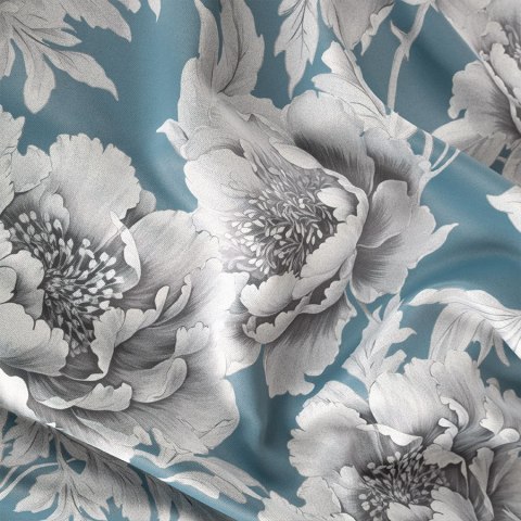 COLETTE Tkanina na zasłony DIMOUT/DIMOUT/BLACKOUT, szer. 145cm, kolor niebieski D00248/BLC/003/szer. 145000/1