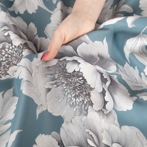 COLETTE Tkanina na zasłony DIMOUT/DIMOUT/BLACKOUT, szer. 145cm, kolor niebieski D00248/BLC/003/szer. 145000/1