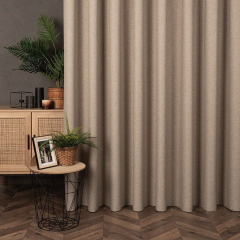 CYRUS Tkanina na zasłony, wys. 300cm, kolor 017 ciemny beżowy 042350/TDP/017/000300/1