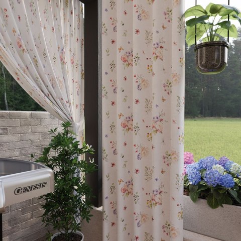 ELARA Tkanina na zasłony NINA WODOODPORNA, szer. 160cm, kolor biały D00242/NIW/001/160000/1