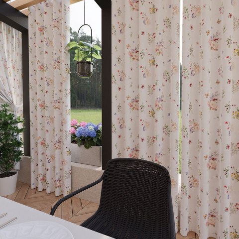 ELARA Tkanina na zasłony NINA WODOODPORNA, szer. 160cm, kolor biały D00242/NIW/001/160000/1