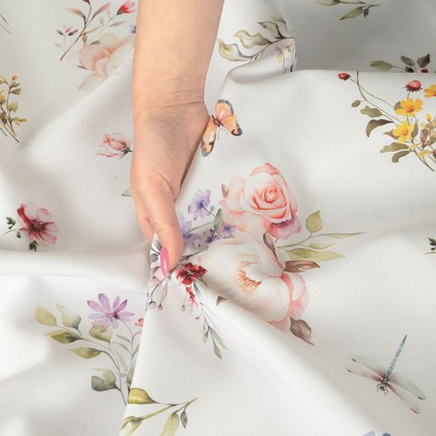 ELARA Tkanina na zasłony NINA WODOODPORNA, szer. 160cm, kolor biały D00242/NIW/001/160000/1