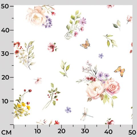 ELARA Tkanina na zasłony NINA WODOODPORNA, szer. 160cm, kolor biały D00242/NIW/001/160000/1