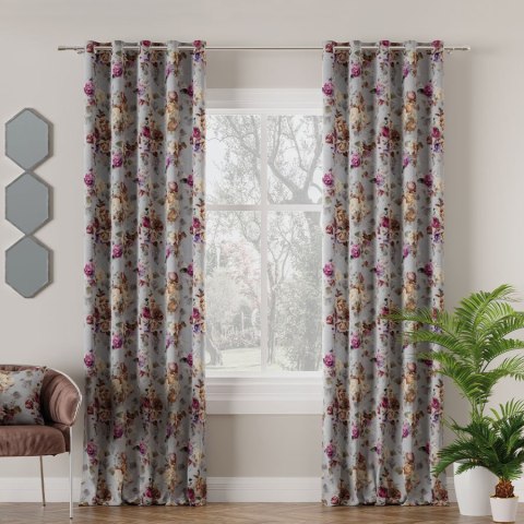 ELEONOR Tkanina na zasłony DIMOUT/BLACKOUT, szer. 145cm, kolor szary D00246/BLC/001/szer. 145000/1