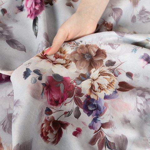 ELEONOR Tkanina na zasłony DIMOUT/BLACKOUT, szer. 145cm, kolor szary D00246/BLC/001/szer. 145000/1