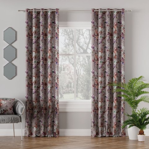 ELEONOR Tkanina na zasłony DIMOUT/BLACKOUT, szer. 145cm, kolor wrzosowo pastelowy D00246/BLC/002/szer. 145000/1