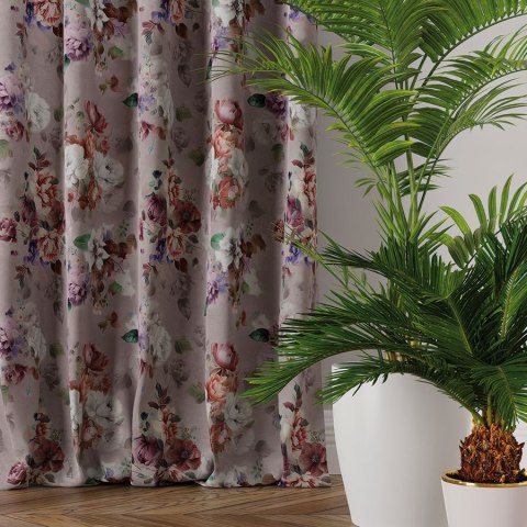 ELEONOR Tkanina na zasłony DIMOUT/BLACKOUT, szer. 145cm, kolor wrzosowo pastelowy D00246/BLC/002/szer. 145000/1