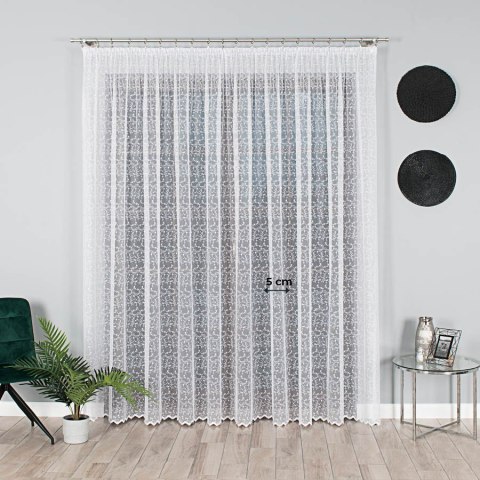 Firanka haftowana po całości, wys.280cm, kolor srebrny 009133