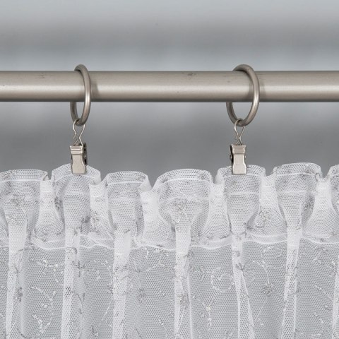 Firanka haftowana po całości, wys.280cm, kolor srebrny 009133