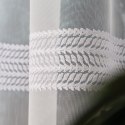 Firanka haftowana ze wzorem pasowym, wys. 120cm, kolor biały 083399/768/001/000120/1